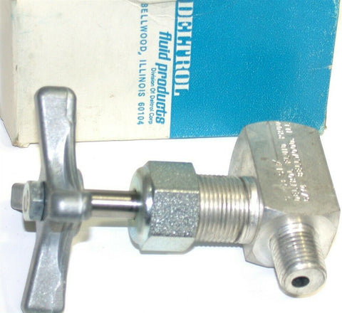 Deltrol Pneu-Trol 1/4" 10000 PSI Stainless Angle Valve S253S1