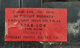 Federal Pacific Electric NA260 2 Pole Circuit Breaker 60A 120/240VAC 1 PH PlugIn
