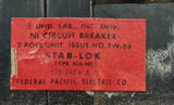 Federal Pacific Electric NA260 2 Pole Circuit Breaker 60A 120/240VAC 1 PH PlugIn