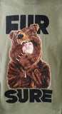 Workaholics Men's Fur Sure Graphic Dark Green Shirt Size Medium