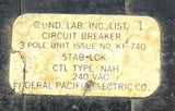 Federal Pacific NAH320 3-Pole Stab-Lok Circuit Breaker 20A 240VAC