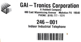 GAI-TRONICS 246-001 Handset Telephone Indoor Industrial US0C-RJ11C 32XL HAC