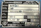 Textron HU25-3 Cone Drive Speed Reducer 1.68 HP 1750 Input RPM 30-1 Ratio