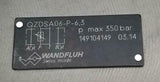 Wandfluh QZDSA06-P-6,3 2 Way Flow Control Valve and Sandwich 350 Bar