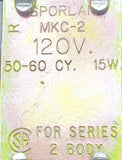 Sporlan B9S2 Solenoid Coil Kit 300-M.O.P.D 500-S.W.P. MKC-2 120V 50-60-CY 15W