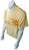 Gildan Men's Van Halen World Tour 2012 Yellow Short Sleeve Shirt Size Large