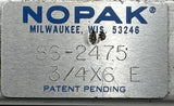NOPAK 86-2475 6" x 3/4" Pneumatic Cylinder 3/4X6E