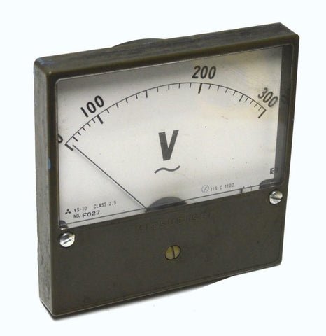 MITSUBISHI YS-10 F027 AC VOLT PANEL METER 0-300 VAC