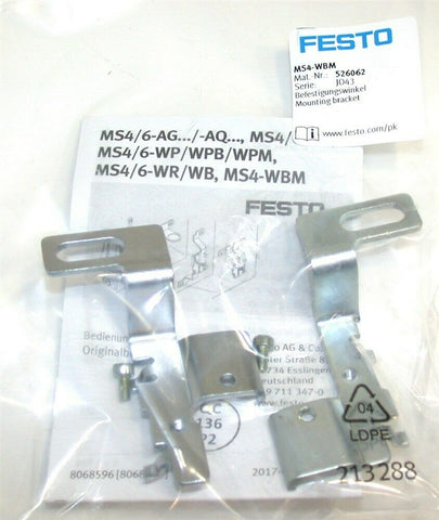 Up to 10 New Festo MS4-WBM Mounting Brackets 526062