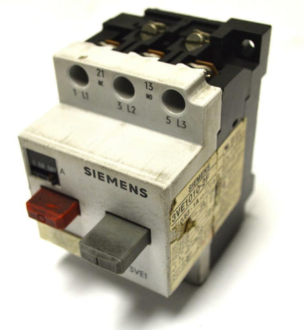 SIEMENS 3VE1010-2F MOTOR STARTER PROTECTOR 0.63-1 AMP RANGE