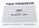 Tektronix 7M13 Readout Unit Instruction Manual