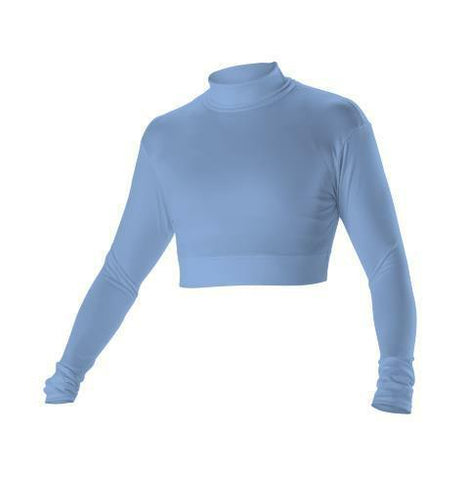 NEW ALLESON C302M WOMEN'S CAROLINA BLUE CHEERLEADING MIDRIFF TOP SIZE MEDIUM