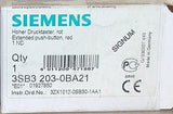 NEW SIEMENS 22 MM RED PUSHBUTTON MODEL 3SB3203-0BA21  (4 AVAILABLE)