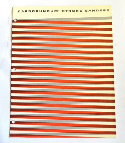 CARBORUNDUM STROKE SANDER BROCHURE