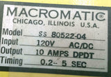Macromatic SS80522-04 Solid State Time Delay Relay 120VAC 10A