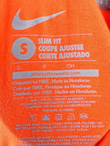 Nike Women's Slim Fit Orange Short Sleeve Shirt 100% Cotton Size Small