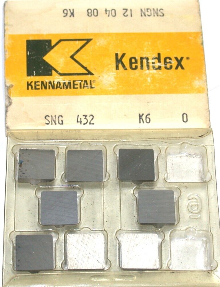 Lot of 8 New Kennametal Kendex Positive Carbide Turning Inserts SNG432