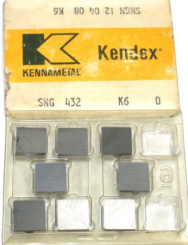 Lot of 8 New Kennametal Kendex Positive Carbide Turning Inserts SNG432 K6