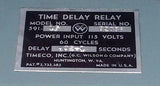 New Timeco  591-15 Time Delay Relay 115 VAC .02-1 Second 11-Pin