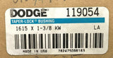 Dodge 119054 1615 X 1-3/8 KW Taper-Lock Bushing 1.3750" Bore 5/16 X 5/32 Keyway