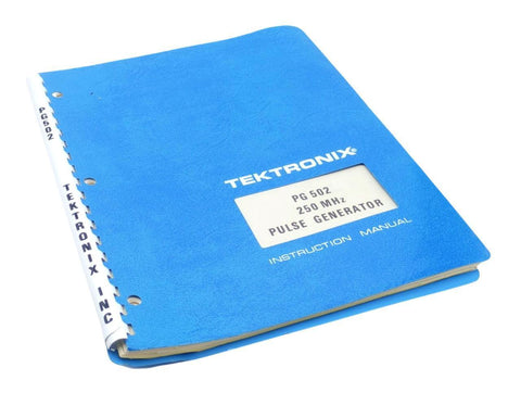 Tektronix PG-502 250 MHZ Pulse Generator Instruction Manual