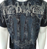 Anvil Men's Three Days Grace Life Starts Now Graphic Black Shirt Size Large