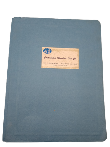 Continental Machine Tool Co. - Abrasive Cut-Off Saws Instruction Manual