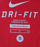 Nike Dri-Fit Men's New York Giants Engineered Red Short Sleeve Shirt Size Small