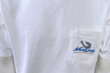 Mojo Sportfishing Gear Men's White Short Sleeve Pocket Shirt Size Large