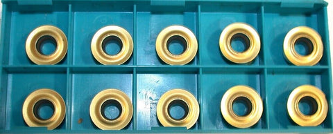 Lot of 10 New Ingersoll Carbide Tin Coated Milling Inserts RPLT120400TN IN1530