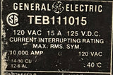 Lot of (2) General Electric TEB111015 2-Pole Circuit Breaker 15A 120VAC 1 Phase