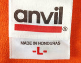 Anvil Men's Ron Jon Surf Shop Rockidols Cocoa Beach Fl Orange Shirt Size Large
