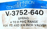 Johnson Controls V-3752-640 Spring 4-8 PSIG Range For 1/2" & 3/4" Valves