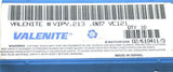 Lot of 10 Valenite Grooving & Turning Inserts VIPV .213 .007 VC121