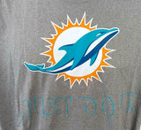 Nike Dri-Fit Men's Miami Dolphins Just Do it NFL Football Gray Shirt Size XXL