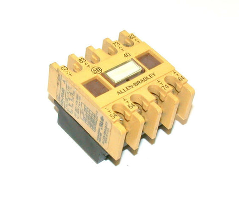 ALLEN BRADLEY  1195-FA40   AUXILIARY CONTACT BLOCK 10 AMP  4 N.O. CONTACTS