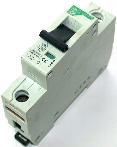 Up to 2 Moeller 1 AMP Circuit Breakers 230/400 VAC DIN Mount FAZ C1