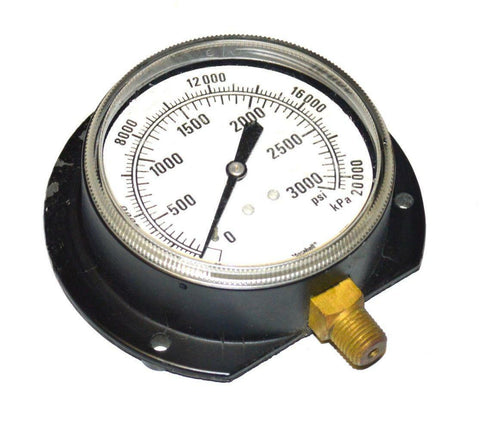 MARSHALL TOWN 0-3000 PSI PRESSURE GAUGE 0-20000 KPA 1/4" NPT BOTTOM MOUNT