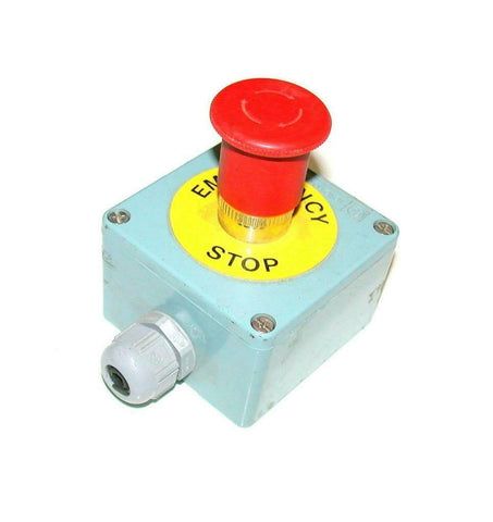 Telemecanique  ZB2-BZ141  Red  E-Stop  Momentary Pushbutton W/Enclosure