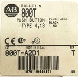 Allen Bradley 800T-A2D1 Black Flush Push Button 1 N.O. (2 Available)
