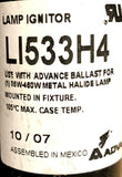 Philips Advance L1533H4 Lamp Ignitor For Advance 35-460 Watts Metal Halide Lamp