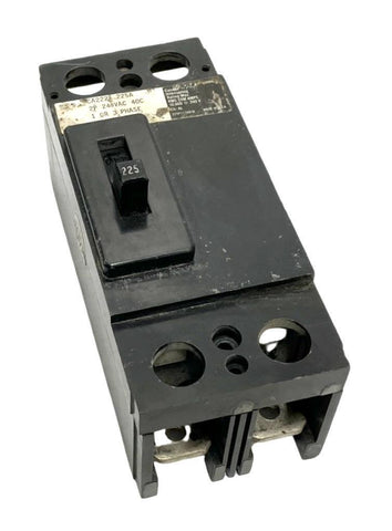 Westinghouse CA2225X 2-Pole Circuit Breaker 225A 240VAC 3 Phase