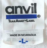 Anvil Men's Tyskie Official Beer Of Dyngus Day Graphic White Shirt Size Large