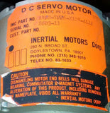 Inertial Motors  A40S-T006-X124-AL1A  DC Servo Motor Made in USA
