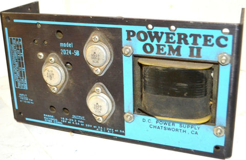 POWERTEC OEM II 2D24-5B POWER SUPPLY  18-25.2 VDC @ 5 AMPS