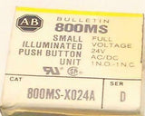 NIB New Allen Bradley  800MS-X024A  Square Flush Momentary Pushbutton