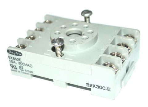 DAYTON 5X852E RELAY SOCKET 10 AMP 300 VAC