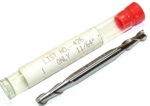 Up To 12 New Cleveland Twist 11/64" 2 Flute Double End HSS End Mills 711837