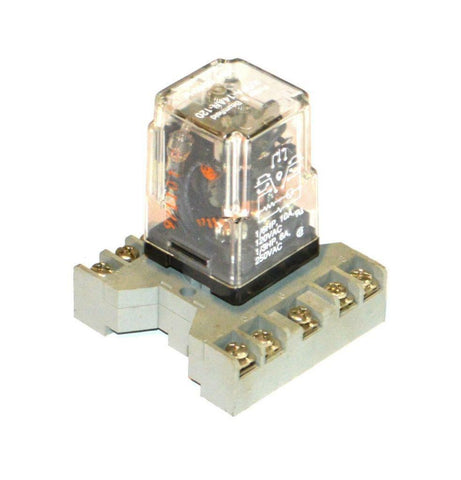 POTTER & BRUMFIELD KRPA-14AN-120 RELAY 120 VOLTS 10 AMPS W/ SOCKET