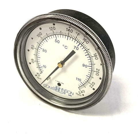 Johnson Controls T-5500-1055 3-1/2" Temperature Indicator Gauge 40-240°F 5-114°C